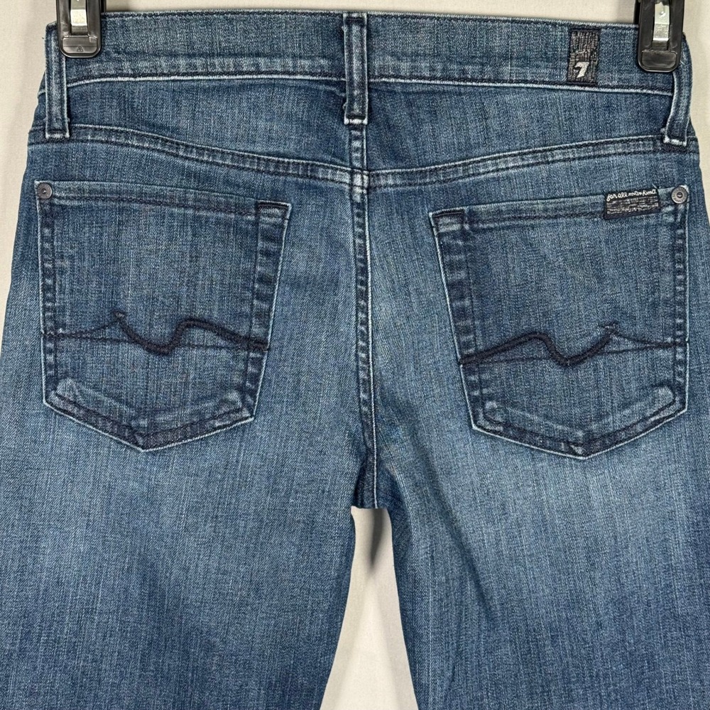 7 For All Mankind Gwenevere Skinny Jeans Medium‎ Wash Blue Womens 28 JU0041702S